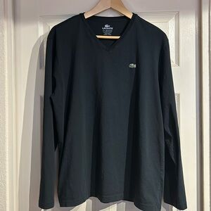 Lacoste Black Vneck Tshirt
